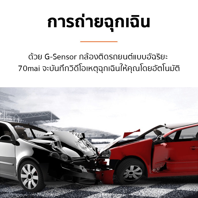 70mai M300 2K Dash Cam 1296P กล้องติดรถยนต์ มุมมองภาพกว้าง