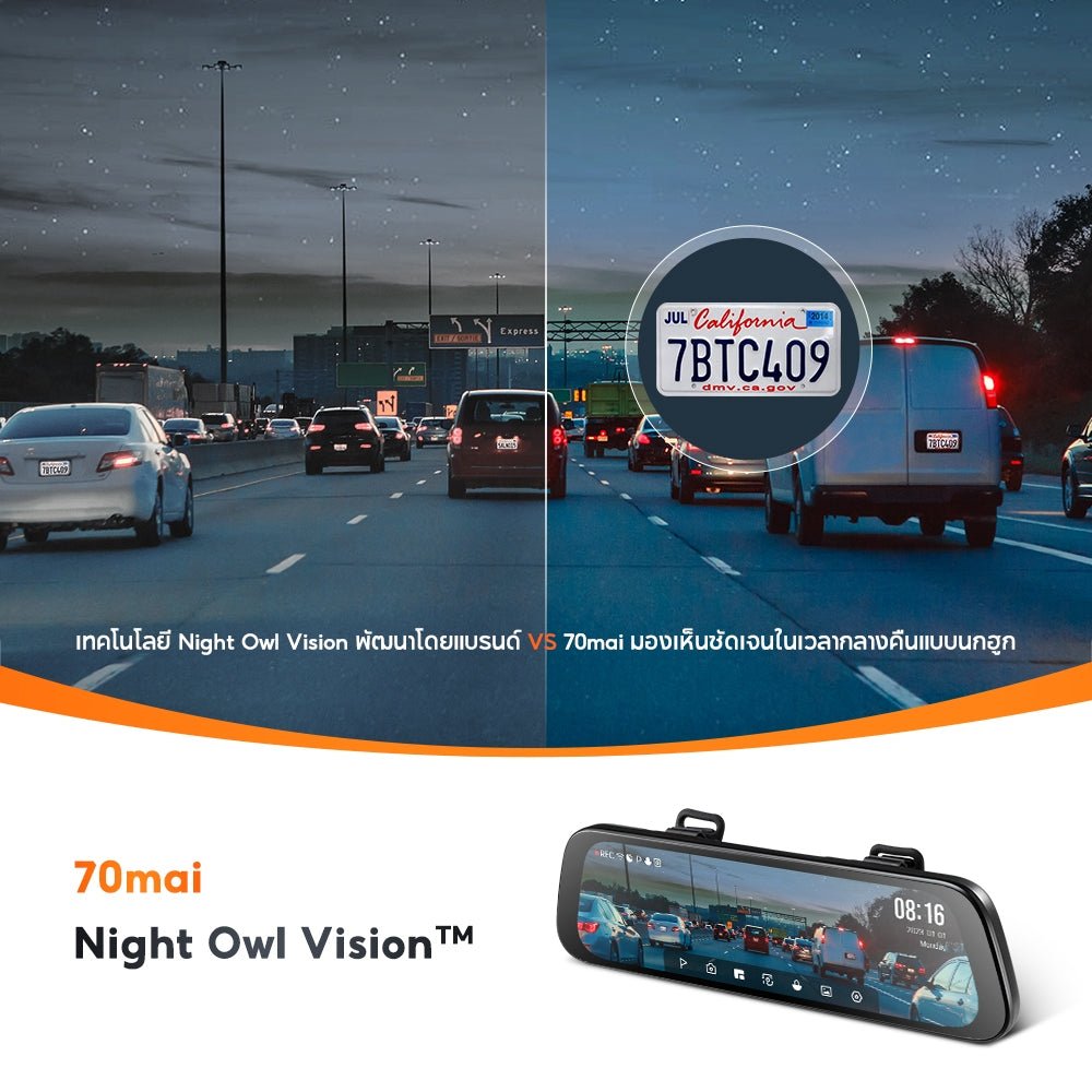 70mai Dash Cam S500 1944P 3K Dual HDR กล้องติดรถยนต์