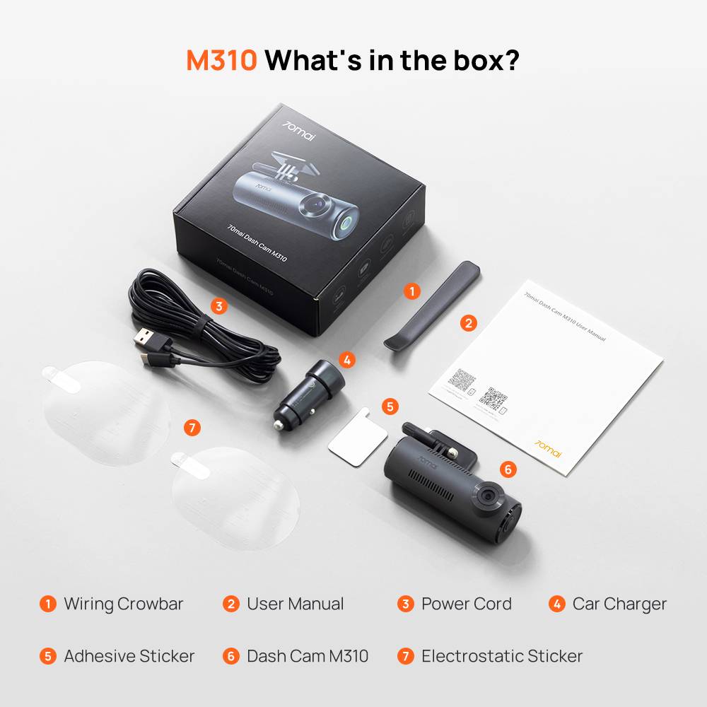 【ใหม่】กล้องติดรถยนต์อัจฉริยะ 70mai Dash Cam M310