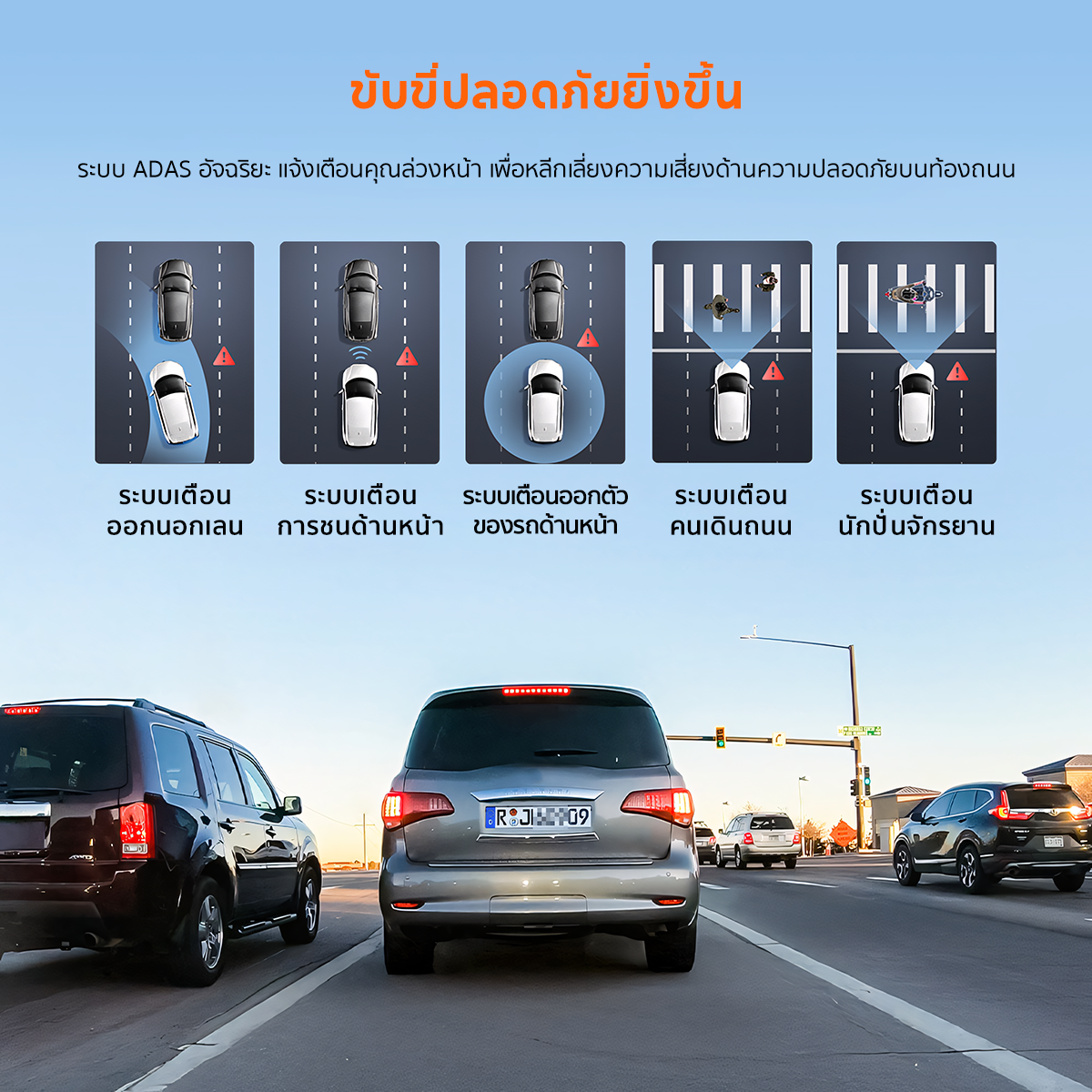 70mai Dash Cam A800SE 4K Dual-Vision 30 FPS กล้องติดรถยนต์