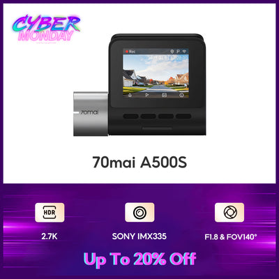70mai Dash Cam A500S Pro Plus 1949P 2.7K Full HD กล้องติดรถยนต์