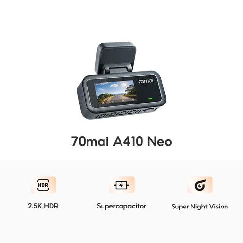 70mai Dash Cam A410 Neo 2.5K 30FPS 2-Channel กล้องติดรถยนต์