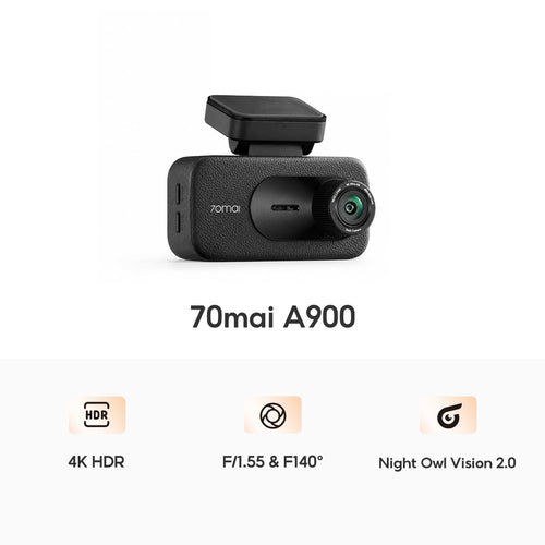 70mai Dash Cam A900 4G 2-Channel 30 FPS กล้องติดรถยนต์ 4K
