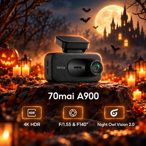 70mai Dash Cam A900 4G 2-Channel 30 FPS กล้องติดรถยนต์ 4K